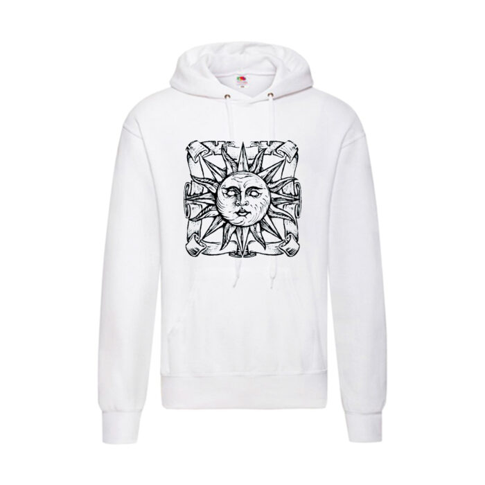 Sudadera diseño original blanca - Sol Cuadrado