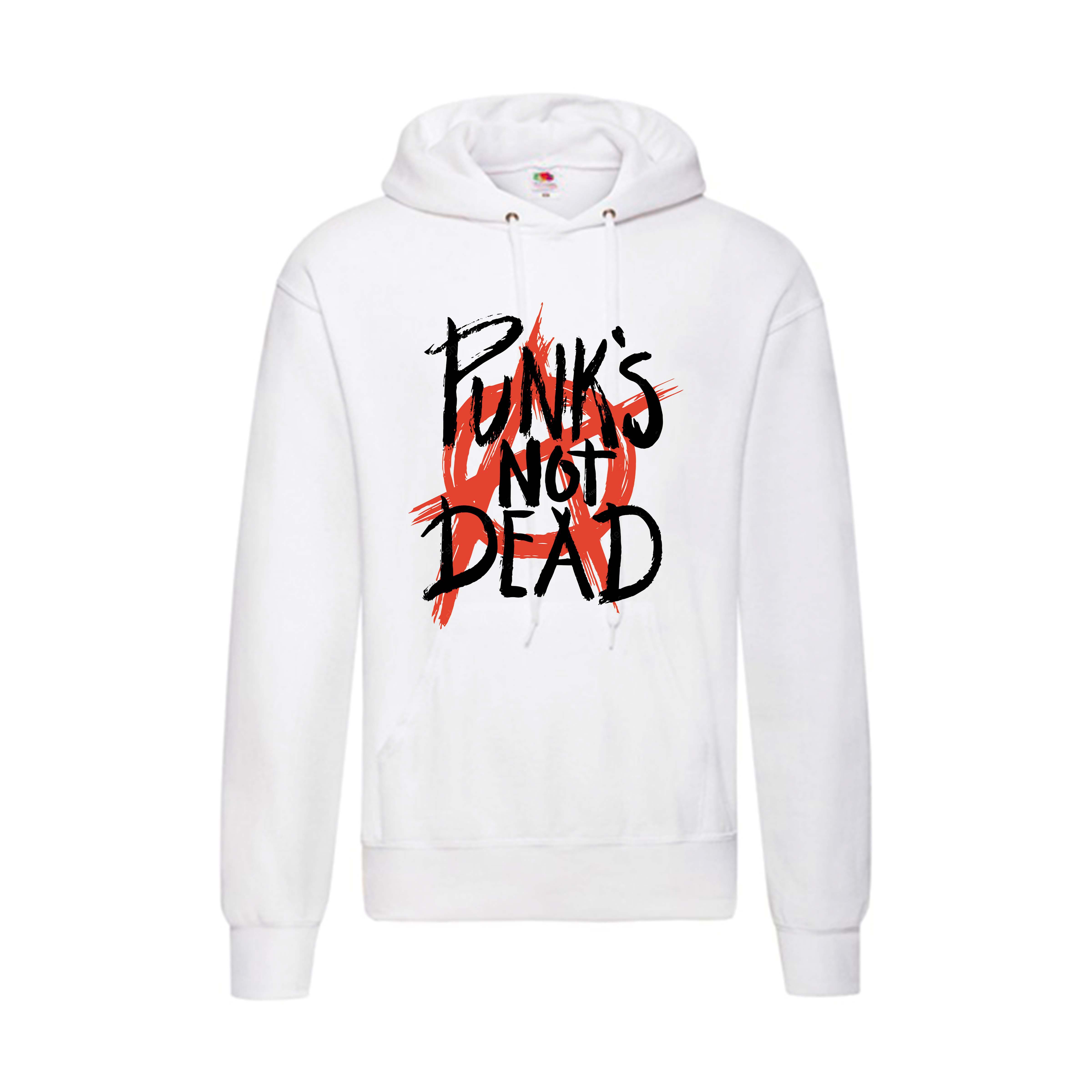 Sudadera diseño original blanca - Punk's Not Dead