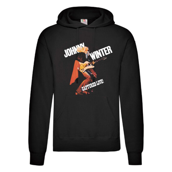 Sudadera Johnny Winter negra - Captured Live!