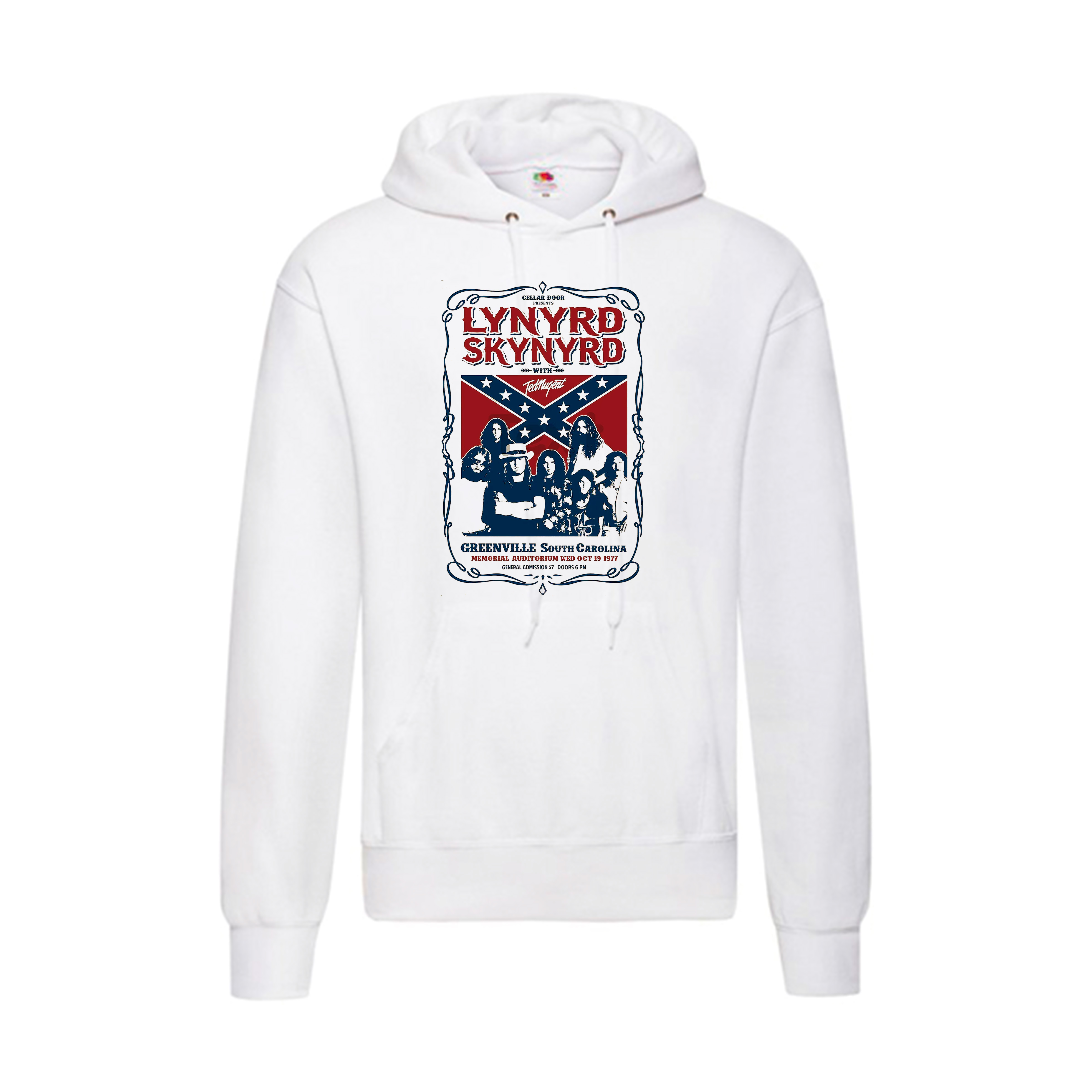 Sudadera Lynyrd Skynyrd blanca -Tour 77