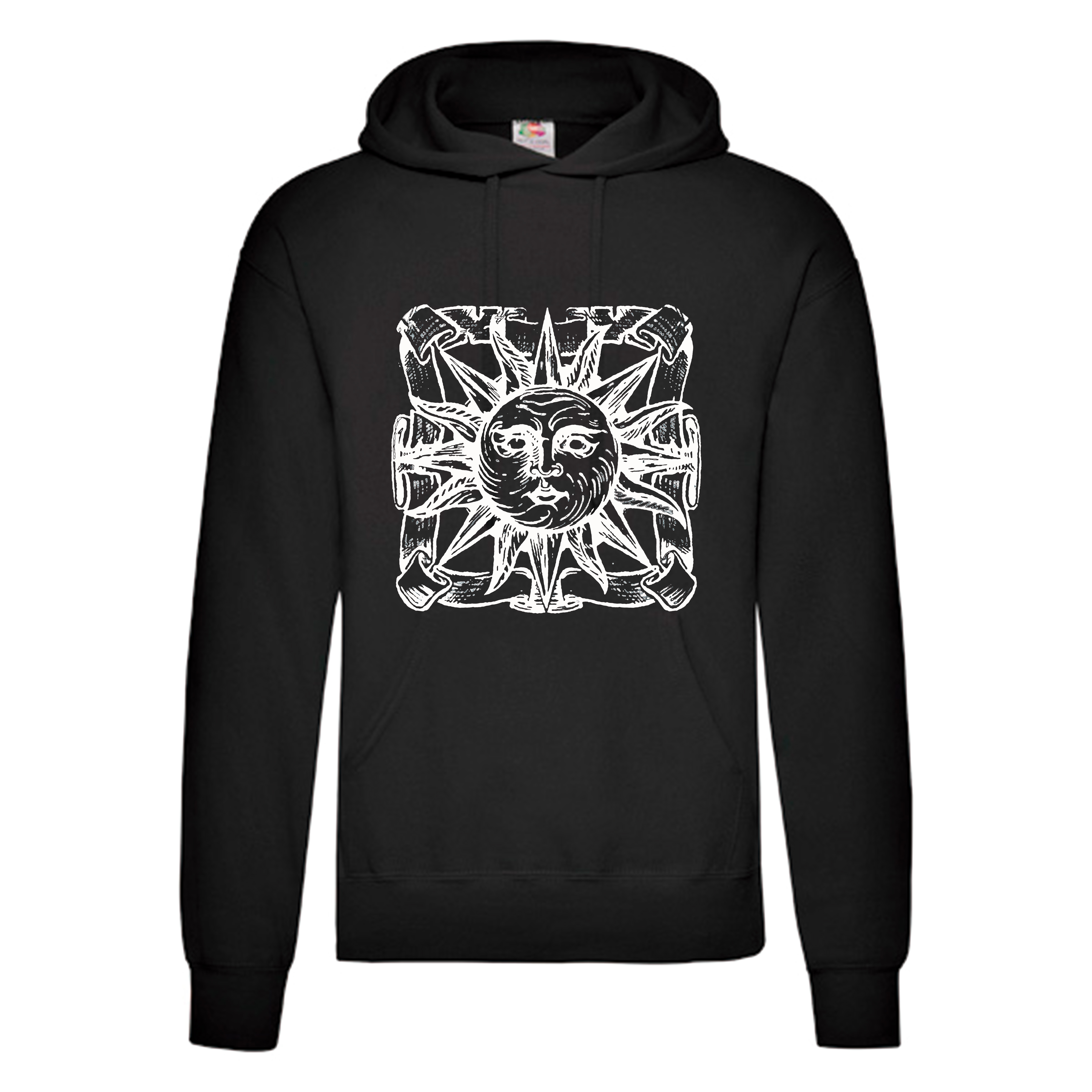 Sudadera diseño original negra - Sol Cuadrado
