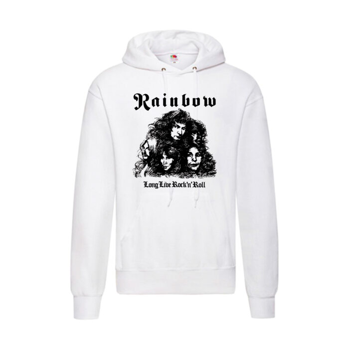 Sudadera Rainbow blanca - Long Live Rock'N'Roll