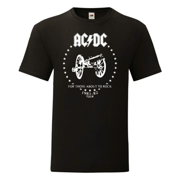Camiseta ACDC negra - For Those About To Rock Tour
