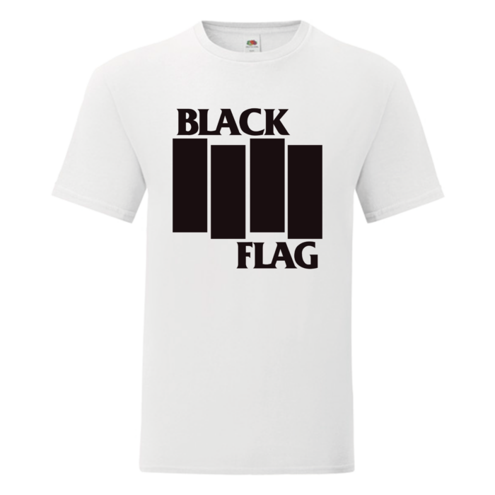 Camiseta Black Flag blanca - Logo