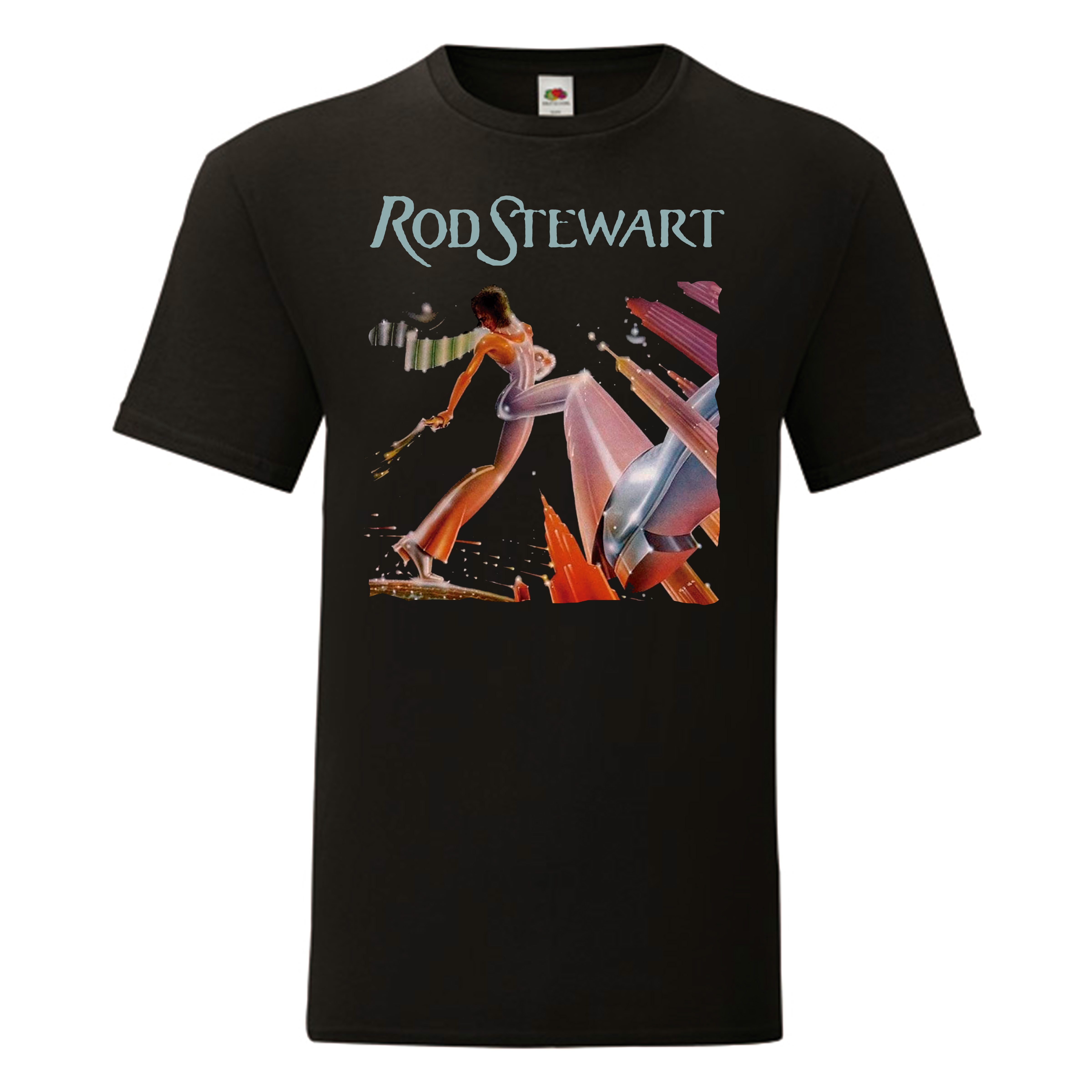 Camiseta Rod Stewart negra - Atlantic Crossing