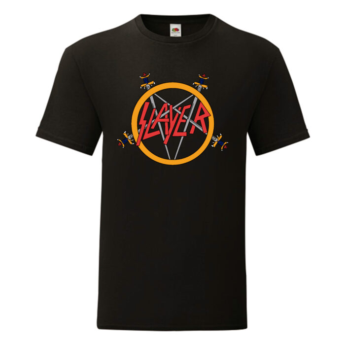 Camiseta Slayer negra - Logo Espadas