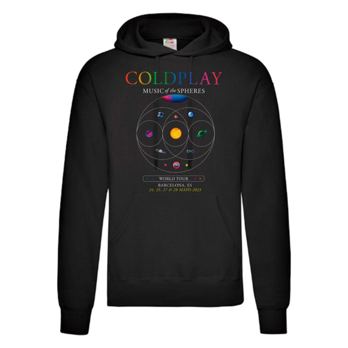 Sudadera Coldplay negra - Music Of The Spheres World Tour