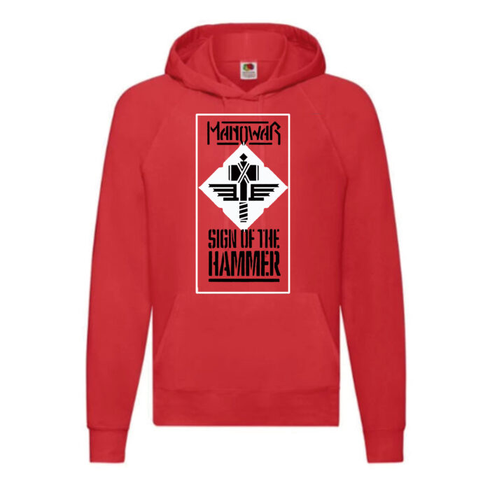 Sudadera Manowar roja - Sign Of The Hammer