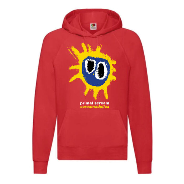 Sudadera Primal Scream roja - Screamadelica