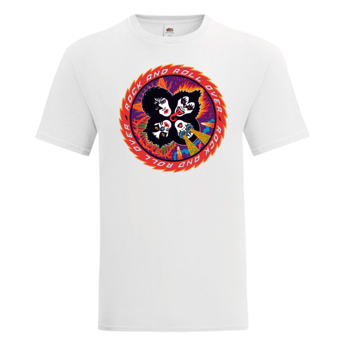 Camiseta Kiss blanca - Rock And Roll Over