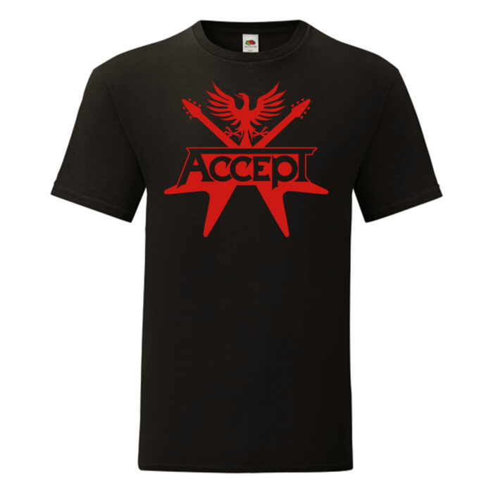 Camiseta Accept negra - Logo Guitarras