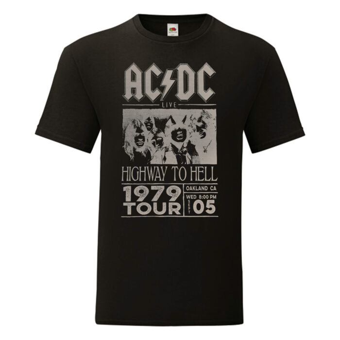 Camiseta ACDC negra - Highway To Hell Tour 1979