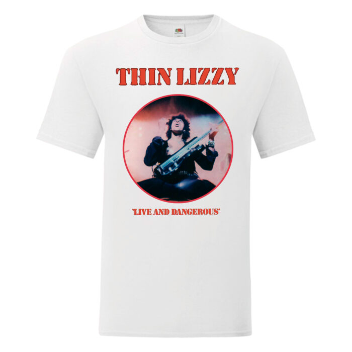 Camiseta Thin Lizzy blanca - Live And Dangerous