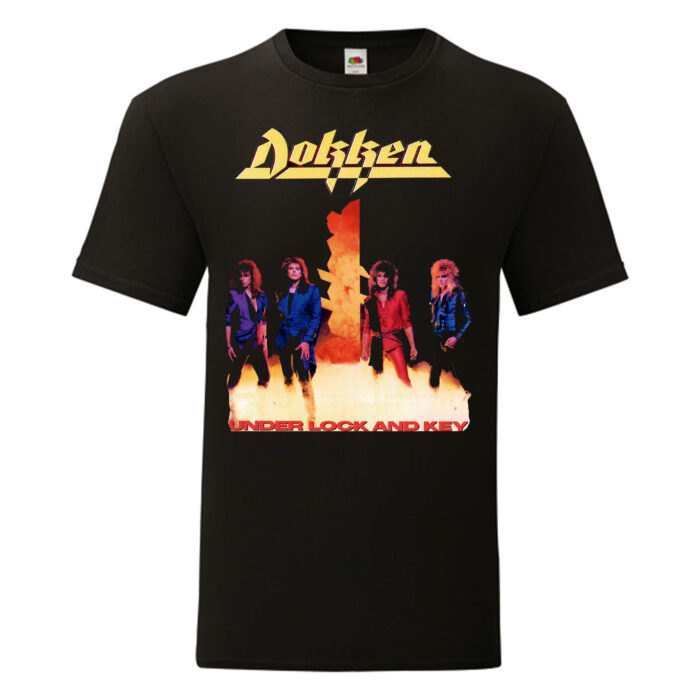 Camiseta Dokken negra - Under Lock And Key