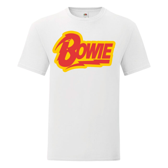Camiseta David Bowie blanca - Logo
