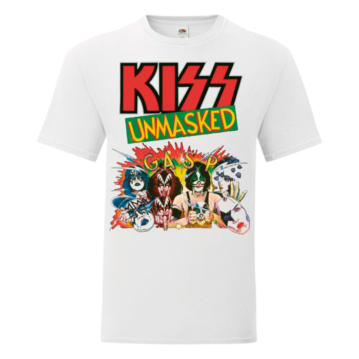 Camiseta Kiss blanca - Unmasked