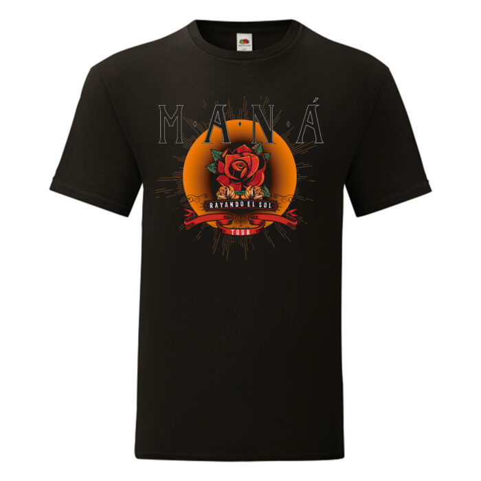 Camiseta Maná negra - Rayando El Sol Tour