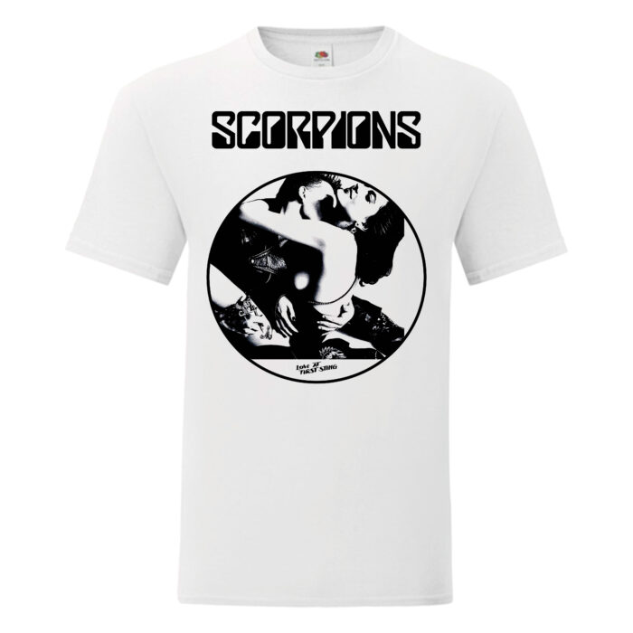 Camiseta Scorpions blanca - Love At First Sting portada USA