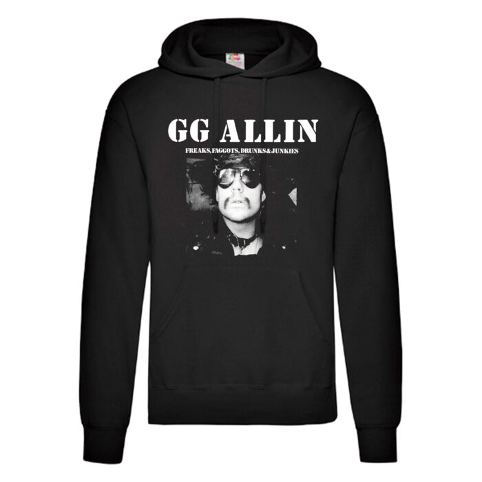 Sudadera GG Allin negra - Freaks, Faggots, Drunks And Junkies