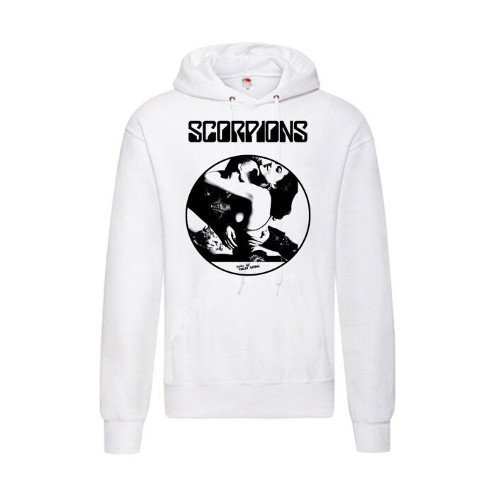 Sudadera Scorpions blanca - Love At First Sting portada USA