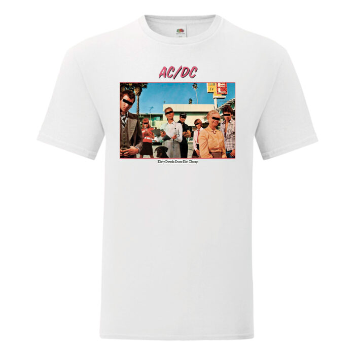 Camiseta AC/DC blanca - Dirty Deeds Done Dirt Cheap