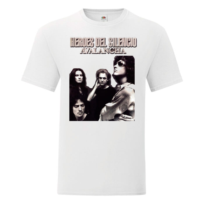 Camiseta Héroes Del Silencio blanca - Avalancha