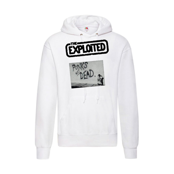 Sudadera Exploited, The blanca - Punk's Not Dead